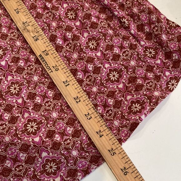 DR2 Women Pink Long Sleeve Button Cuff Scoop Neck Sweet Fit Boho Crochet Top m - Picture 5 of 7